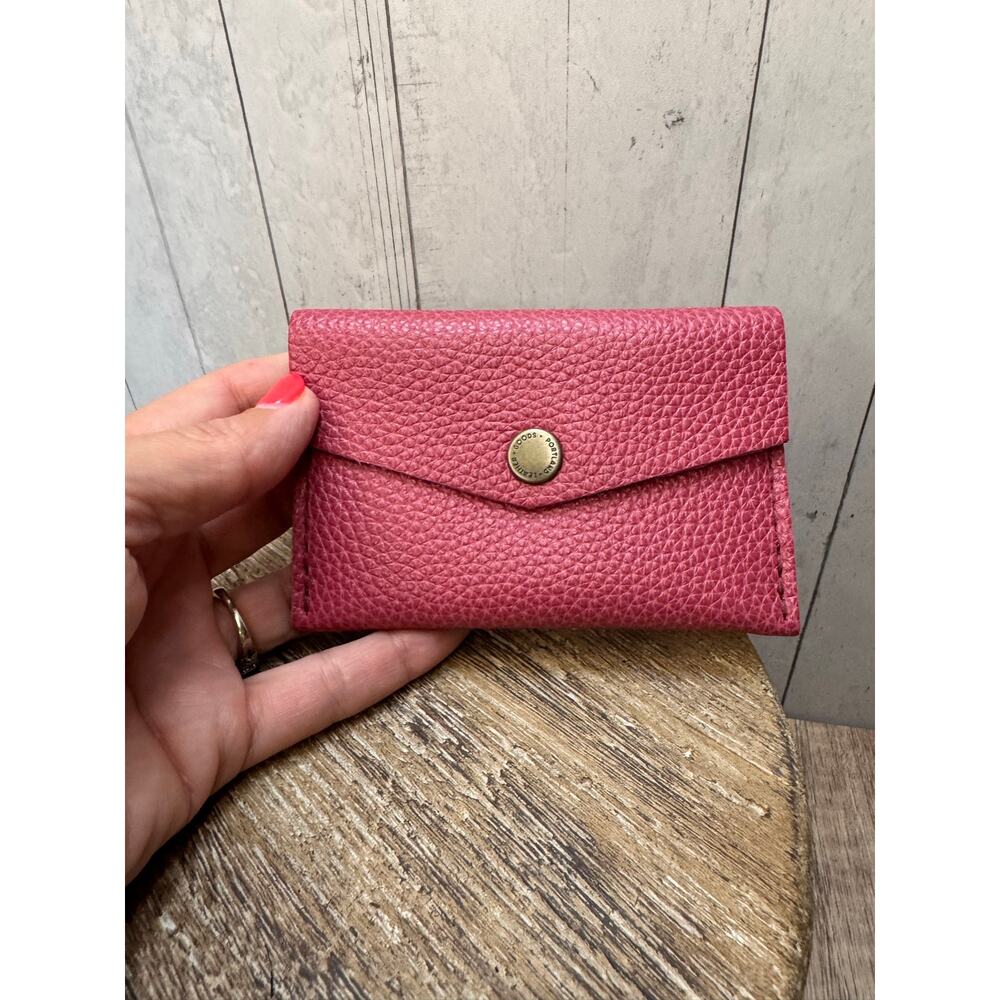 Portland Leather Mini Envelope Wallet WILD ROSE Pink Leather Wallet FAST SHIP